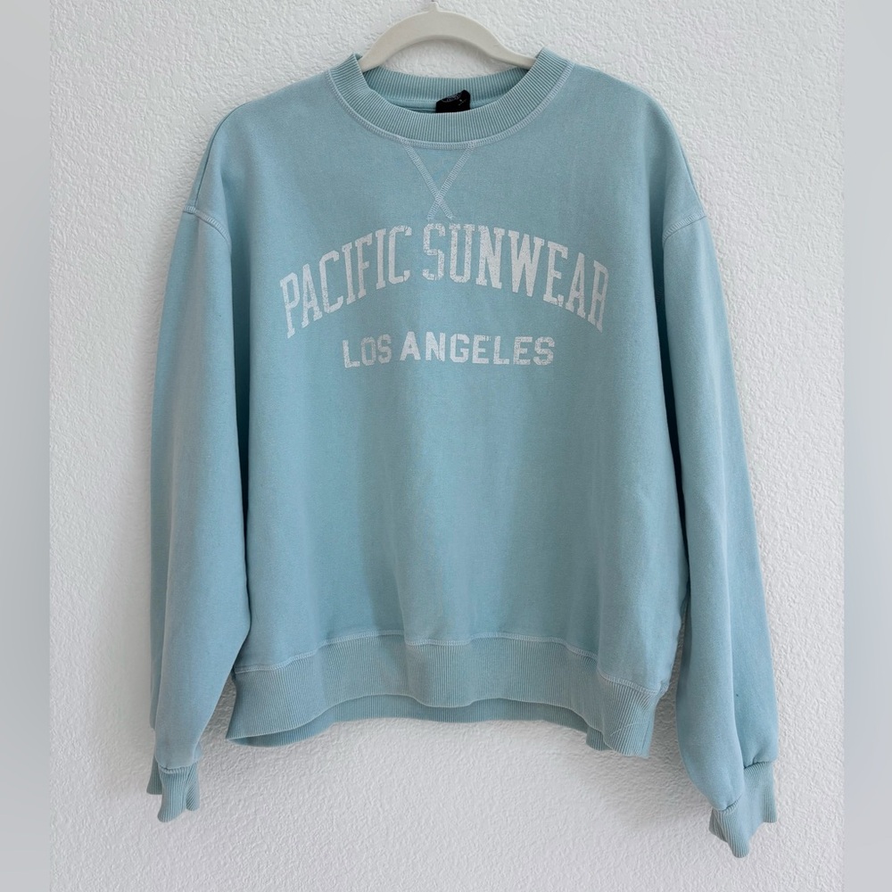 PacSun Los Angeles Light Blue Graphic Crewneck Sweatshirt 
Size S